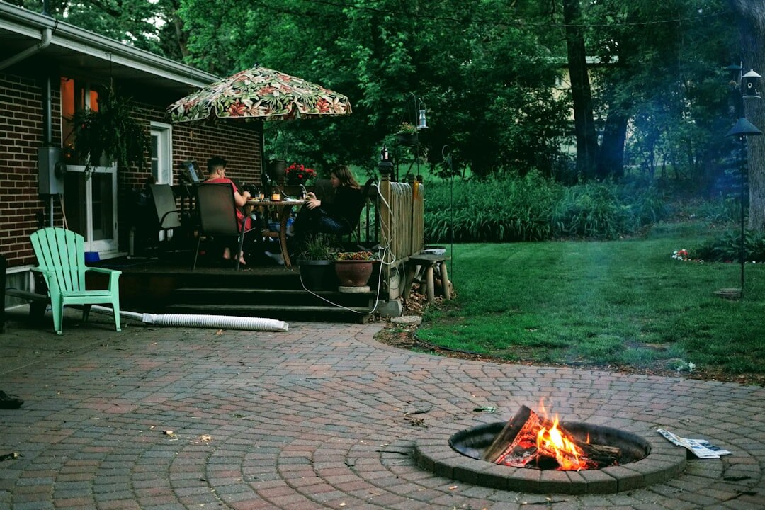group of friends in backyard