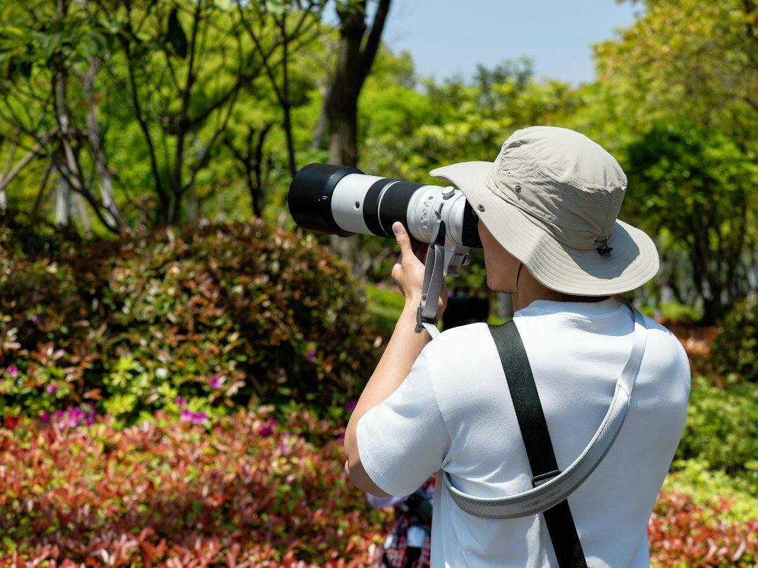 photographer taking pictures outdoors