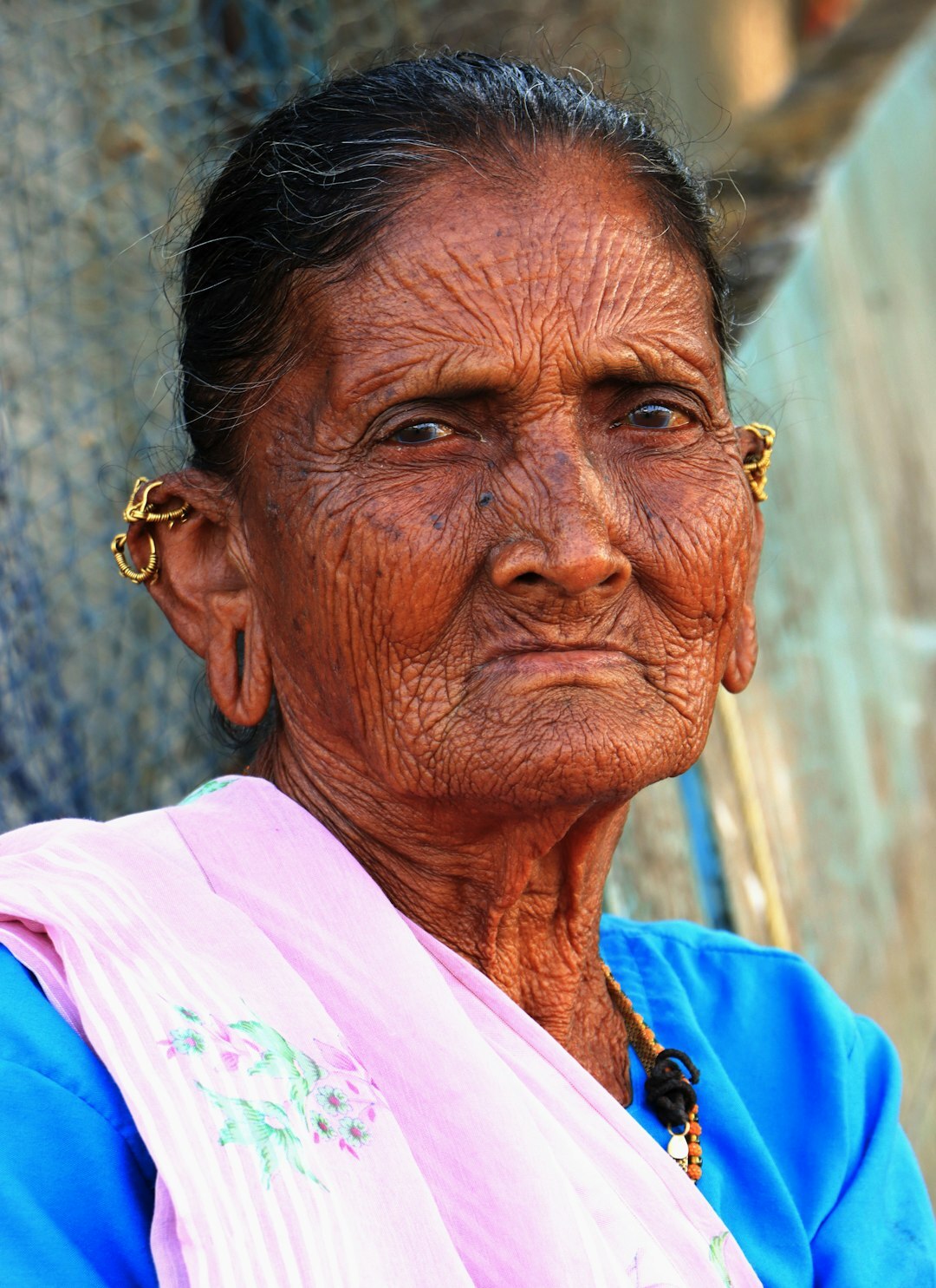 Portrait of an elderly Danish woman smiling