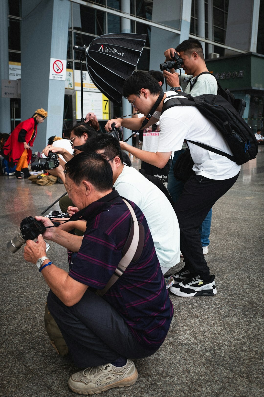 group of young photographers